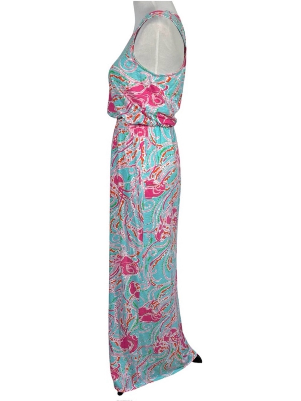 Lilly Pulitzer Aqua/Pink Jellies Be Jammin Maxi Dress - Picture 5 of 8
